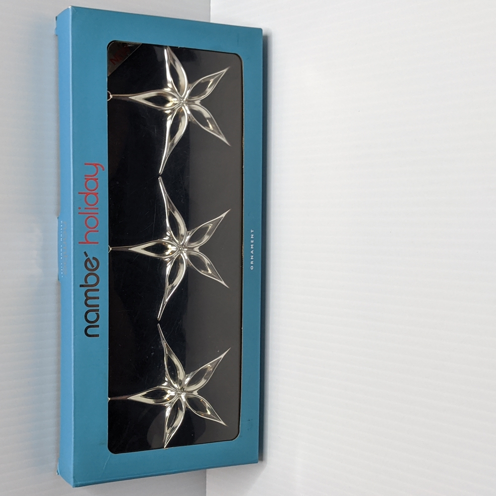 NIB Nambe Silver Plated Mini Star Ornaments